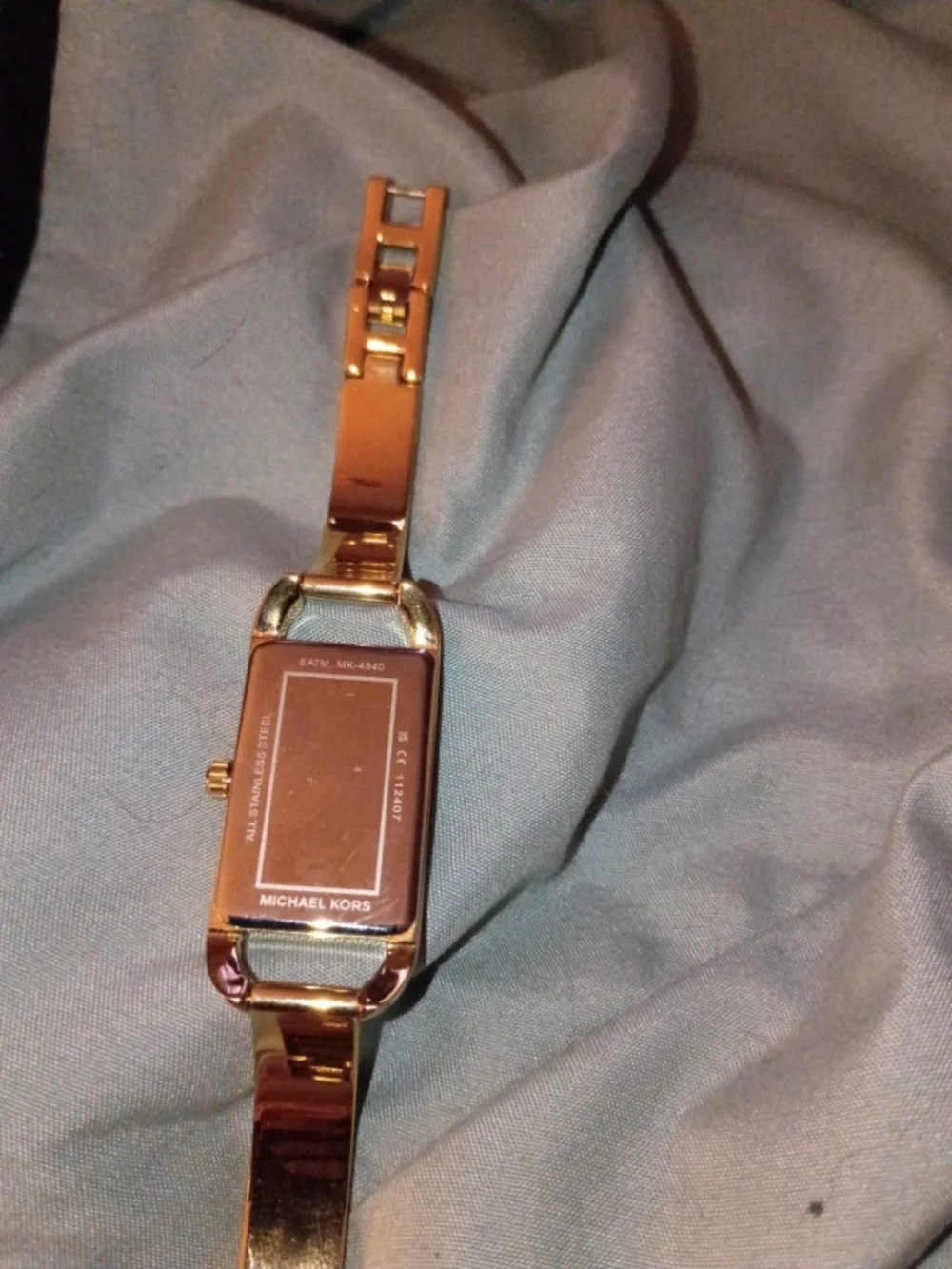 Michael Kors Gold Bracelet-Style Rectangular Smartwatch